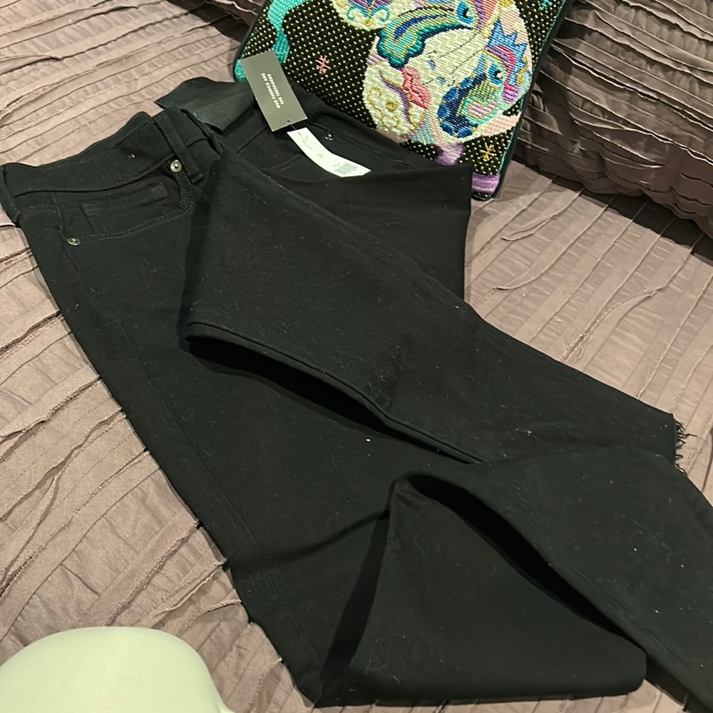 Black high rise skinny jeans
